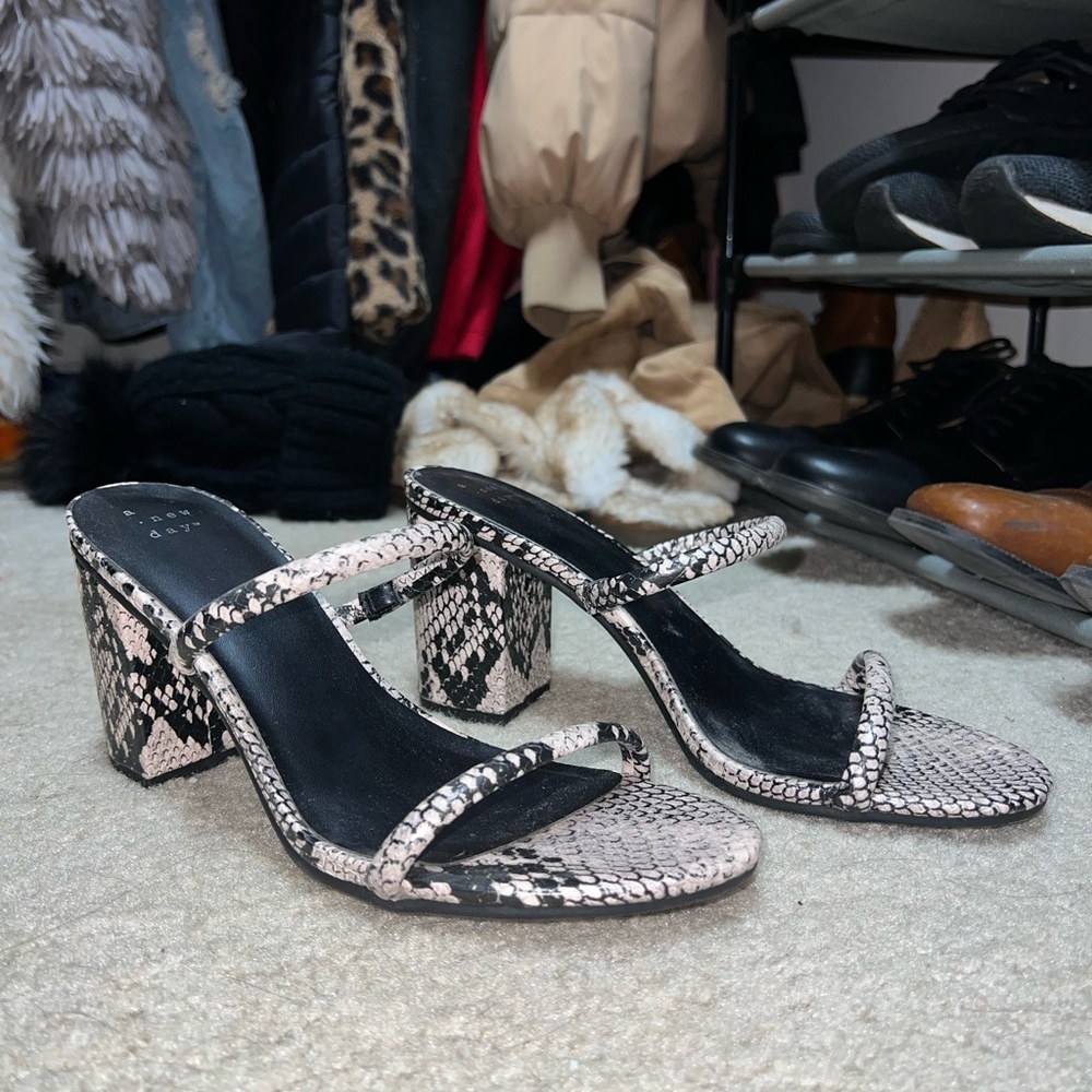 Target snake chunky heels